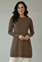 Floral Patterned Tunic N3303 Mink