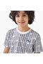 Boys Crew Neck T-shirt with Logo Print - Cotton - Short Sleeve - 4