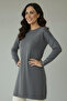 Floral Patterned Tunic N3303 Gray