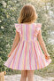 Patterned 100% Organic Cotton Summer Dress for Girls - 4