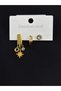 316L Steel Gold Color 3 Piece Earrings - 2