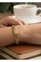 Xuping Gold Stone Rectangular Design Bracelet - 26Xpb15