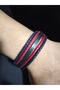 Ethnic model leather rope bracelet