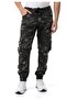 Cd908 Men's Cargo Camouflage Patterned Zippered and Multi-Pocket Sweatpants - 6