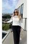 Women's Plus Size Blouse with Truvakar Sleeves and Lace Details 2031-26 - 4