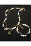 Blue Agate Natural Stone Steel Chain Design Handmade Necklace and Bracelet Set - 7