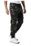 Cd908 Men's Cargo Camouflage Patterned Zippered and Multi-Pocket Sweatpants - 2