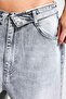 Women's Gray 4s6-12 Straight Fit Belt Detail Special Design Denim Jeans - 6