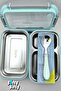 1200 ml Two Layers Three Compartments Stainless Steel Bento Lunch Box New Generation Lunch Box with Steel Spoon -22Ff15 - 6