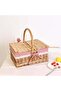 سلة رحلات خوص بغطاء Wicker Picnic Basket with Lid - 2