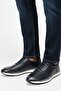 100% Genuine Leather Navy Blue Lace-Up Comfortable Casual Men's Shoes Luass28Al0041 - 3