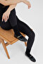 Women's Black Snake Patterned Belted Buckle Ballerinas - 4