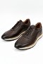 100% Genuine Leather Brown Lace-Up Comfortable Casual Men's Shoes LUASS28AL0041