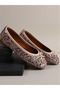 Women's Sequined Bow Detailed Casual Ballerinas - 2