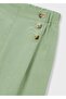 Girl's Wide-Leg Linen Trousers Green - 3