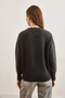 Women's Anthracite Six Oval Crew Neck Basic Knitwear Sweater Kzk-19000914 - 4