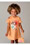 Girl's Combed Cotton Dress and Bag Orange - 6