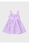 Girl's Linen Dress Purple - 3