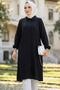 Long Buttoned Tunic Black Hm262109 - 2