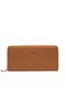 Real Leather Zippered Women's Wallet Large Size Genuine Leather