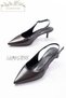 Luji̇nstore 4 cm Heel Back Open Pointed Toe Women's Heeled Evening Dress Shoes - 4