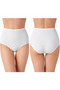 Women's 12-Pack %100 Cotton High Waist Briefs Nude and White - 5