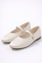 Aria Women's Satin White Round Toe Buckle Women's Ballerinas – Stylish Daily Ballerina Shoes Stc1238 - 4