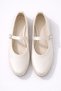 Aria Women's Satin White Round Toe Buckle Women's Ballerinas – Stylish Daily Ballerina Shoes Stc1238 - 3