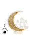 هلال رمضان ابيض&ذهبي المضيء HY359B, WHITE&GOLD – يعمل ببطاريات AAA