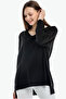 V-neck Long T Sleeve Back Long Front Short Slit Loose Cut Seasonal Basic Loose Knitwear Sweater