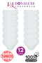 Women %100 Cotton Heart White High-Waist Briefs 12-Pack
