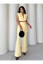 Belted Sleeveless Blazer Suit with Flap Pocket - 6