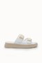 Mira Amara Women's Double Buckle Slippers 00120403 White - 7