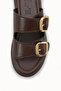 Mira Amara Women's Double Buckle Slippers 00120403 Brown - 3