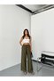 Elastic Waist, Lace-Up, Wide-Let Palazzo Linen Pants - 5