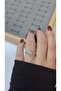 Premium Design Sparkling Women's Double Color Ring Adjustable Without Number - 3