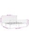 Bed frame with headboard 200x200 cm, black, solid pine wood - 6