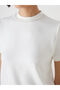 Women's T-Shirt with Stone Collar - 3