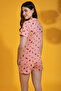 Print Me Pretty Button Me Up Shirt & Shorts Set in Salmon Pink - 100% Cotton - 4