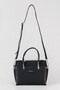 Pera Adjustable Strap, Embossed Lettering, Large Volume Women's Black Hand and Shoulder Bag Pbu5404 - 2