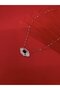 Navy Blue Stone Silver Necklace