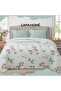 Ruffled Demre Printed Stone Wash Micro Soft Double Bedspread - 2