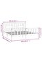 Bed frame with headboard, black, 200x200 cm, solid pine wood - 6