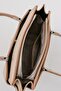 Pera Adjustable Strap Large Volume Women's Nude Hand and Shoulder Bag with Embossed Lettering Pbu5404 - 8