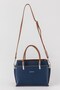 Pera Adjustable Strap, Embossed Lettering, Large Volume Women's Navy Blue Hand and Shoulder Bag Pbu5404 - 2