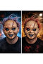 Çaki Korku Doll Mask – Plastic Face Mask with Hair