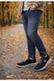 Castle 42151 Men's Black Genuine Leather Rubber Lacing Detail Daily Casual Shoes - 4