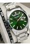 Men's Wristwatch with Day and Date Display Steel Band 5 Atm Water Resistant-Wristband Gift - 4
