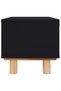 Black coffee table 80x40x30cm processed wood & solid pine wood - 5
