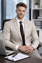 Slim Fit Long Sleeve Cotton Satin Suit Shirt for Office Men - 3